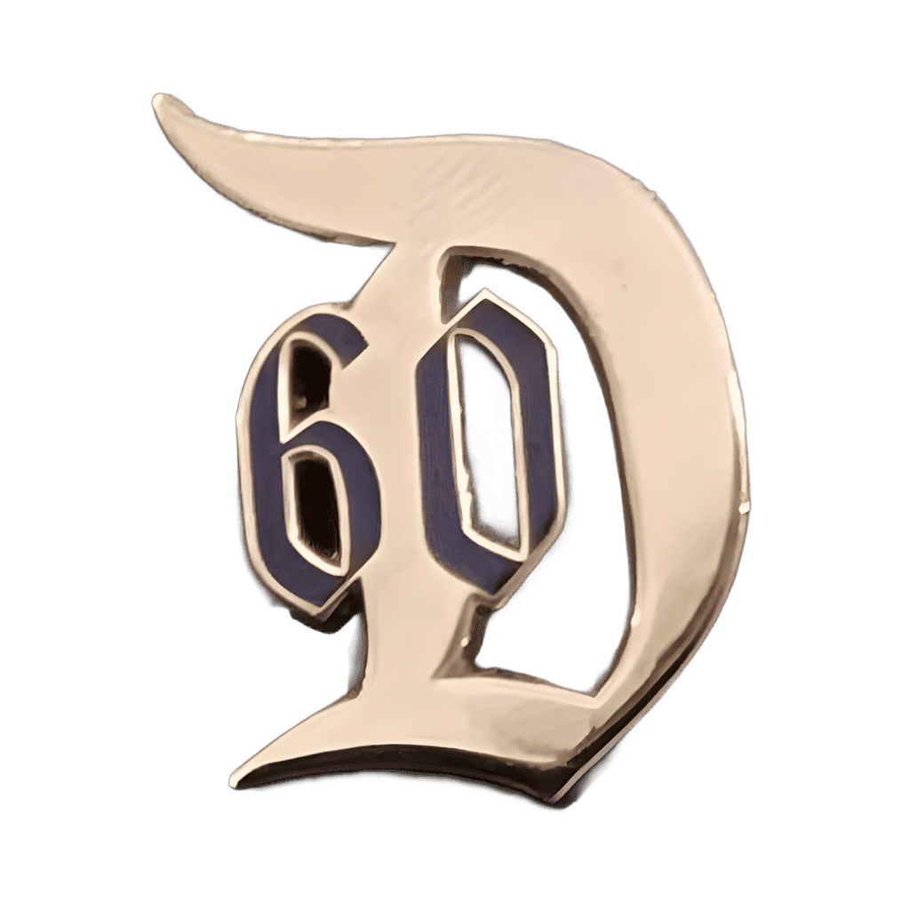 Mini 60th Gothic D Disney pin