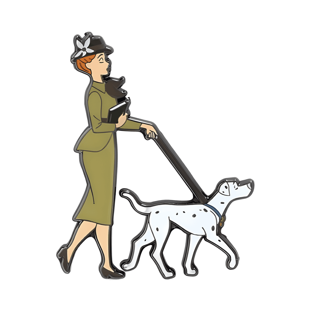 Anita and Perdita on Walk Disney pin