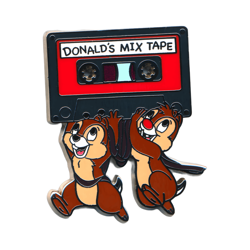 Chip and Dale Carrying Donald's Mix Tape Disney pin