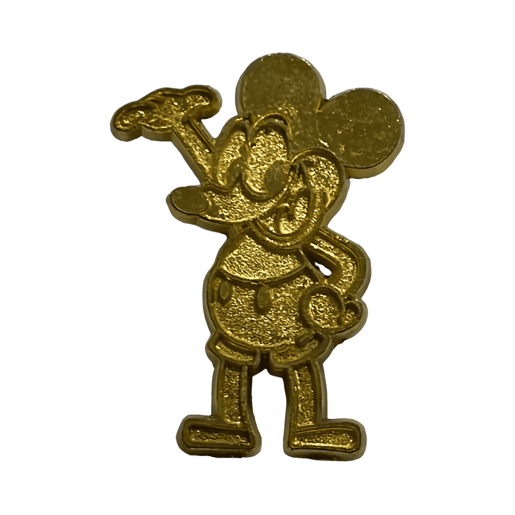 Standing Gold Mickey Disney pin