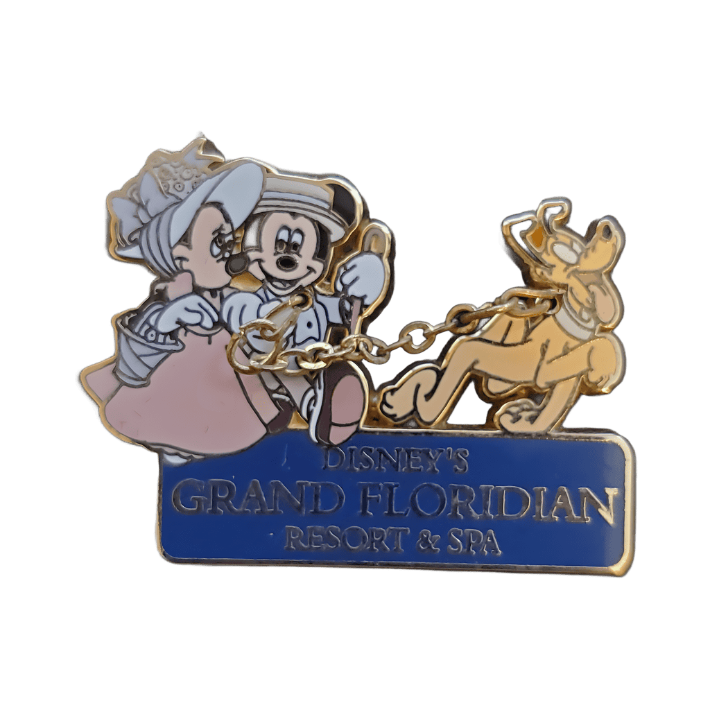 Grand Floridian Mickey and Minnie Walking Pluto Disney pin