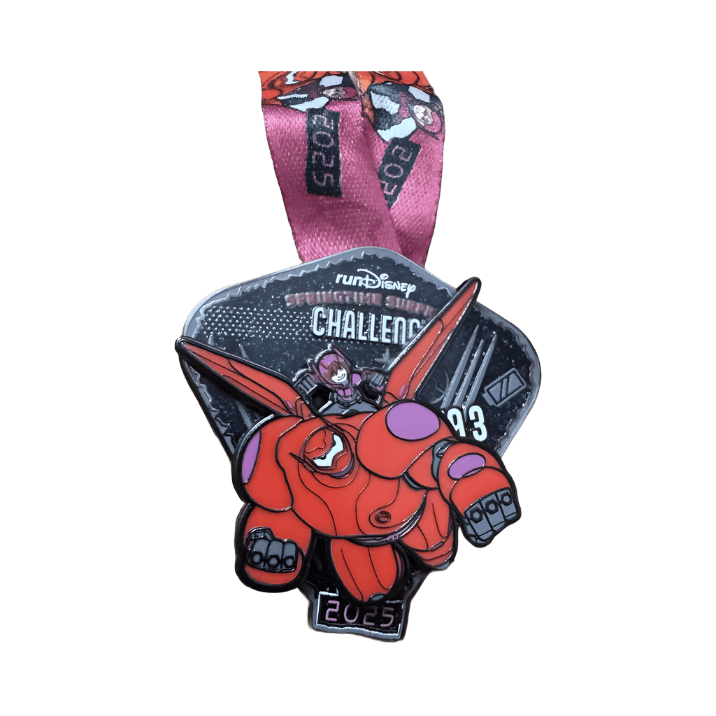 2025 Armored Baymax and Hiro 19.3 Mile Challenge Medal Disney pin