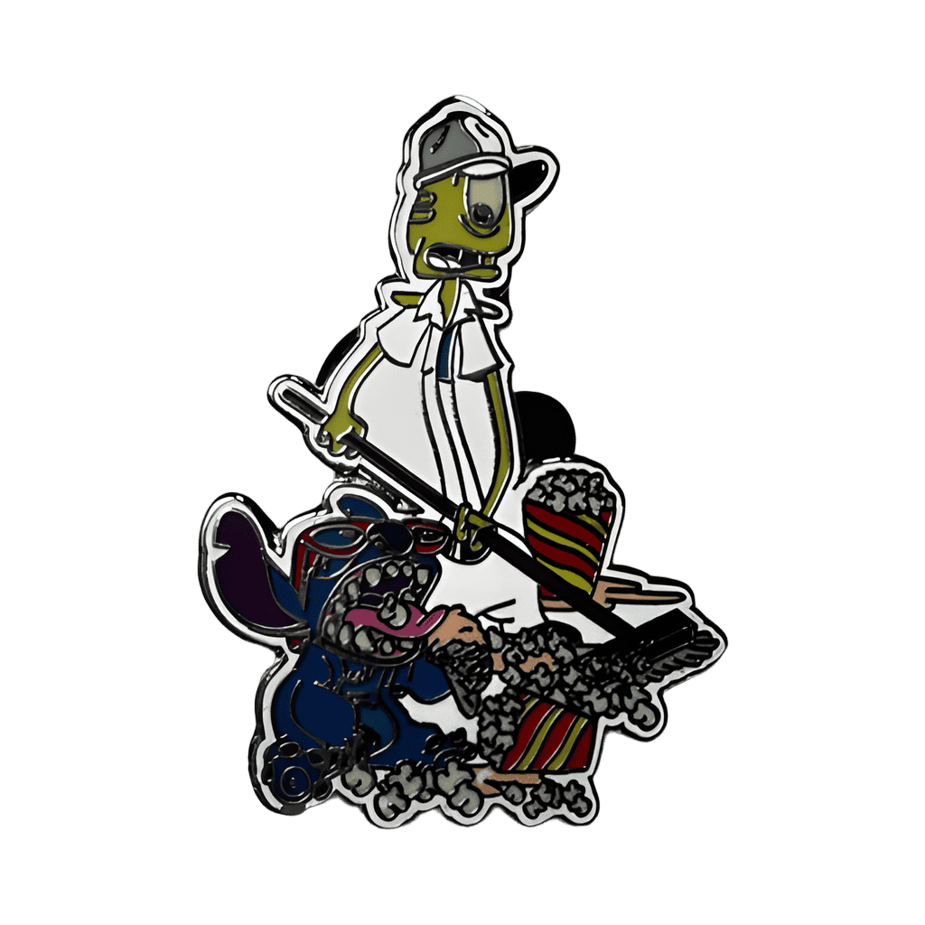 Stitch and Custodial Pleakley Disney pin
