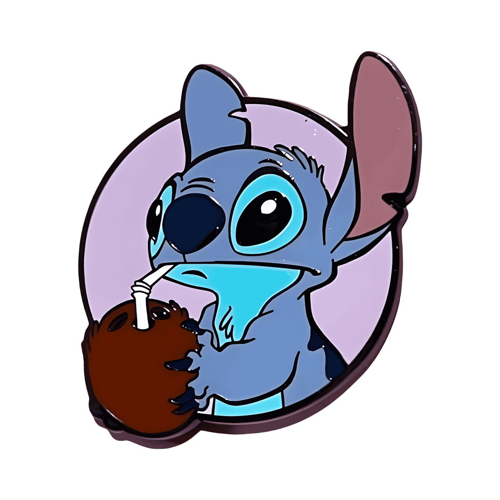 Stitch Sipping on Coconut (Y104) Disney pin