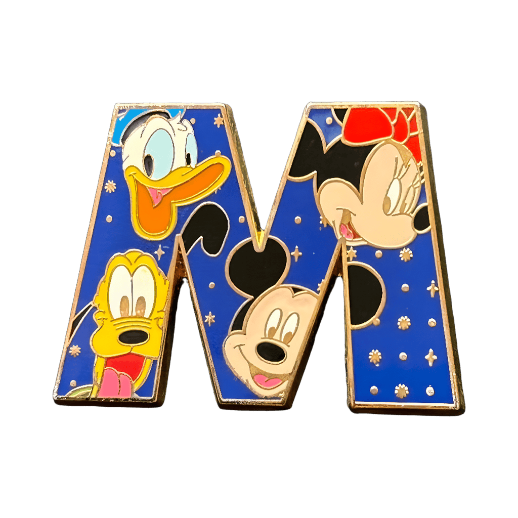 M Donald, Pluto, Mickey and Minnie Disney pin