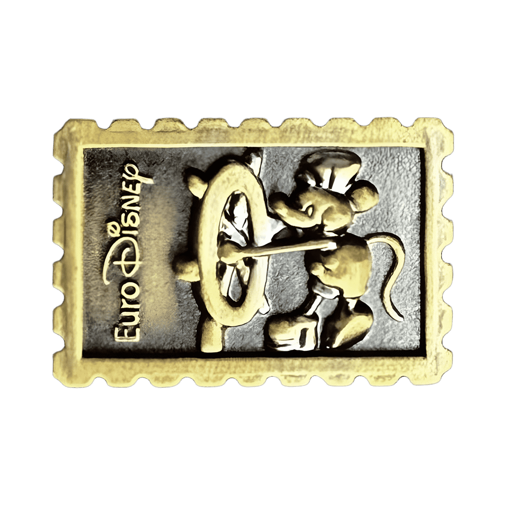 Steamboat Willie Stamp (gold, hat-visible version) Disney pin