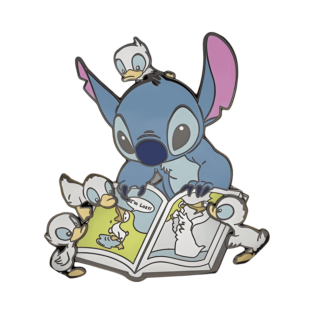 Stitch - Stitch reading to ducklings Disney pin