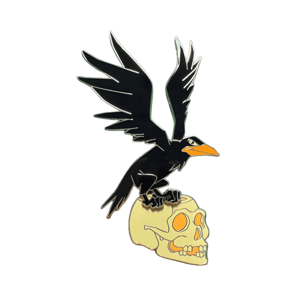 Evil Queen's Raven on Skull Disney pin