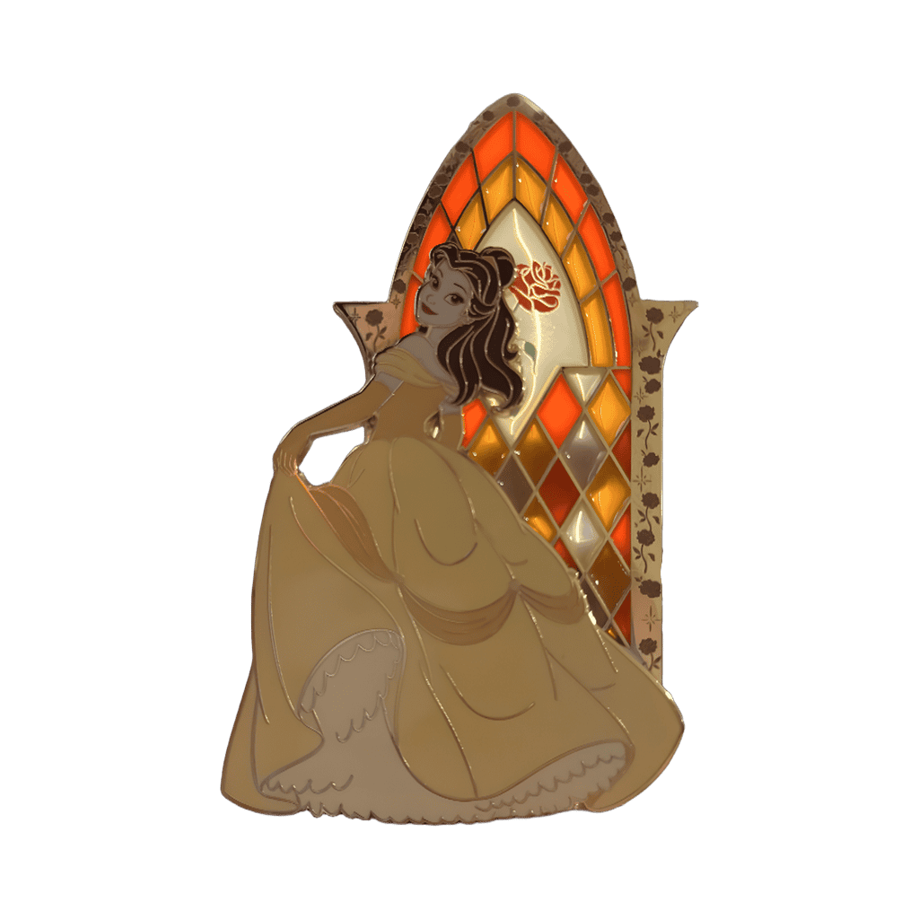 Belle Stained Glass Window Disney pin