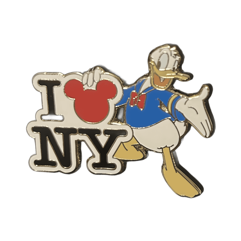 Donald Standing with I heart NY Disney pin