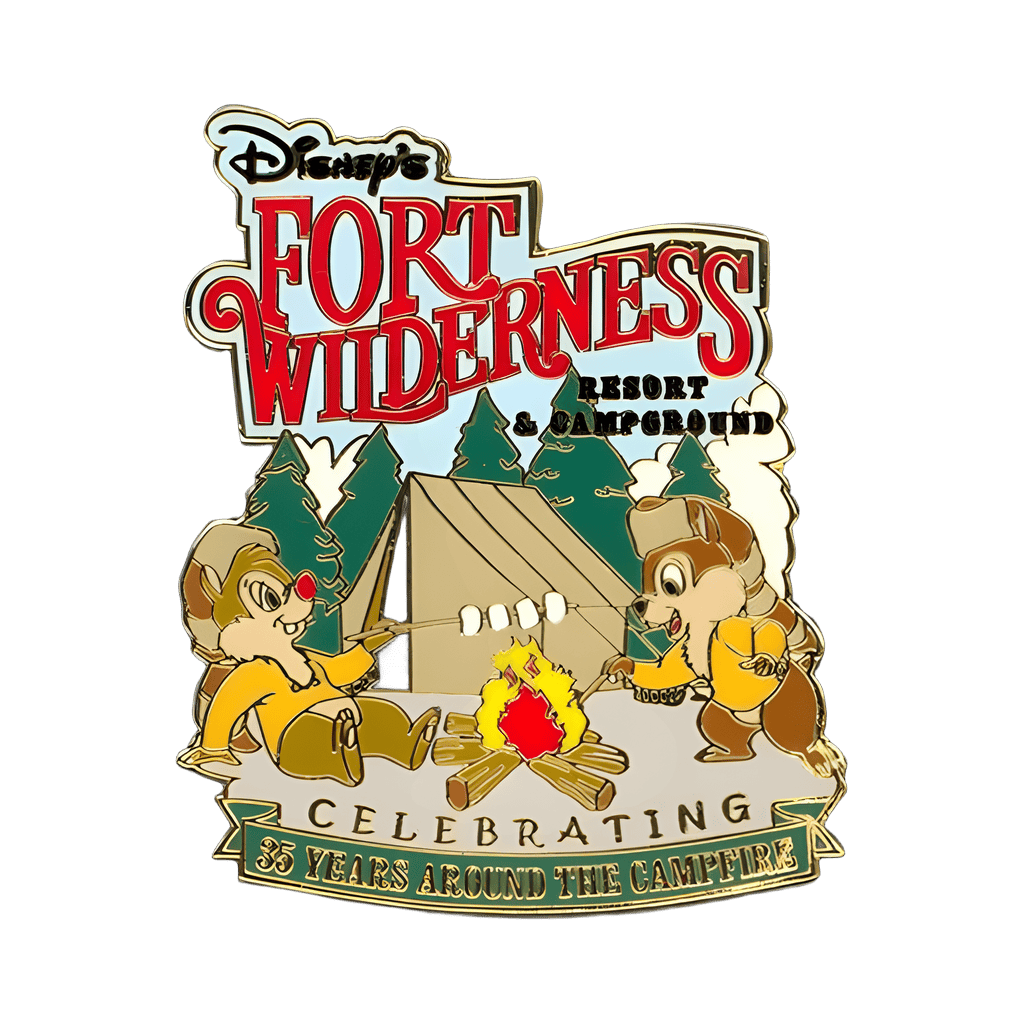 35 Years Around the Campfire - Chip & Dale Disney pin