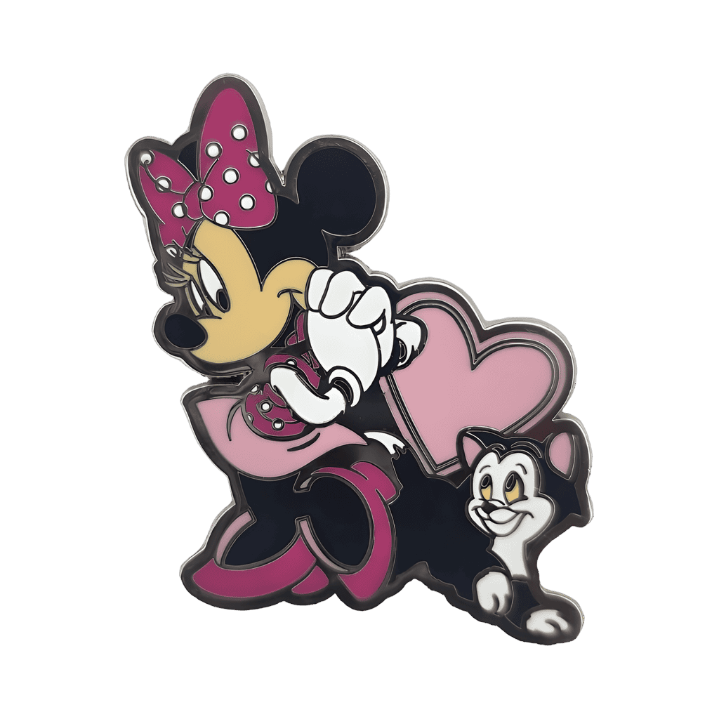 Minnie & Figaro - Pink Heart Disney pin