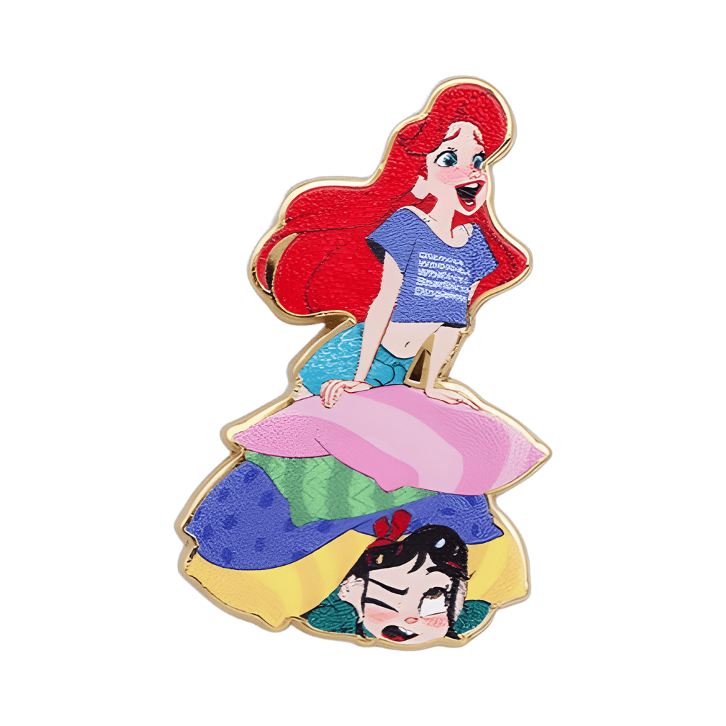 Ariel and Vanellope Disney pin