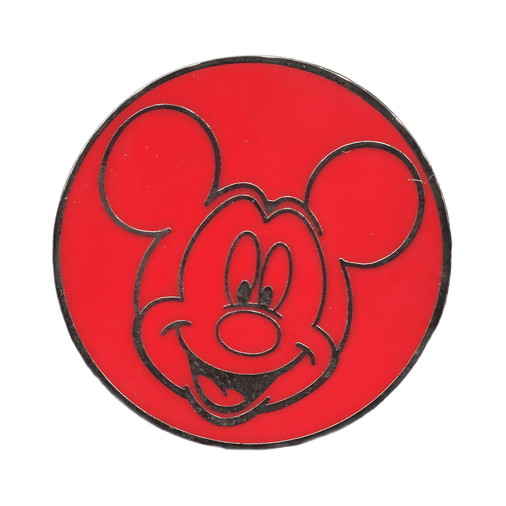Mickey Mouse Outline in Red Circle Disney pin
