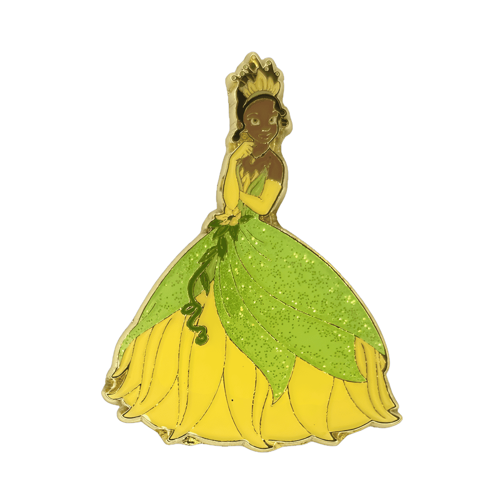 Tiana and Frog Naveen Set — Tiana in Green Glitter Dress Disney pin