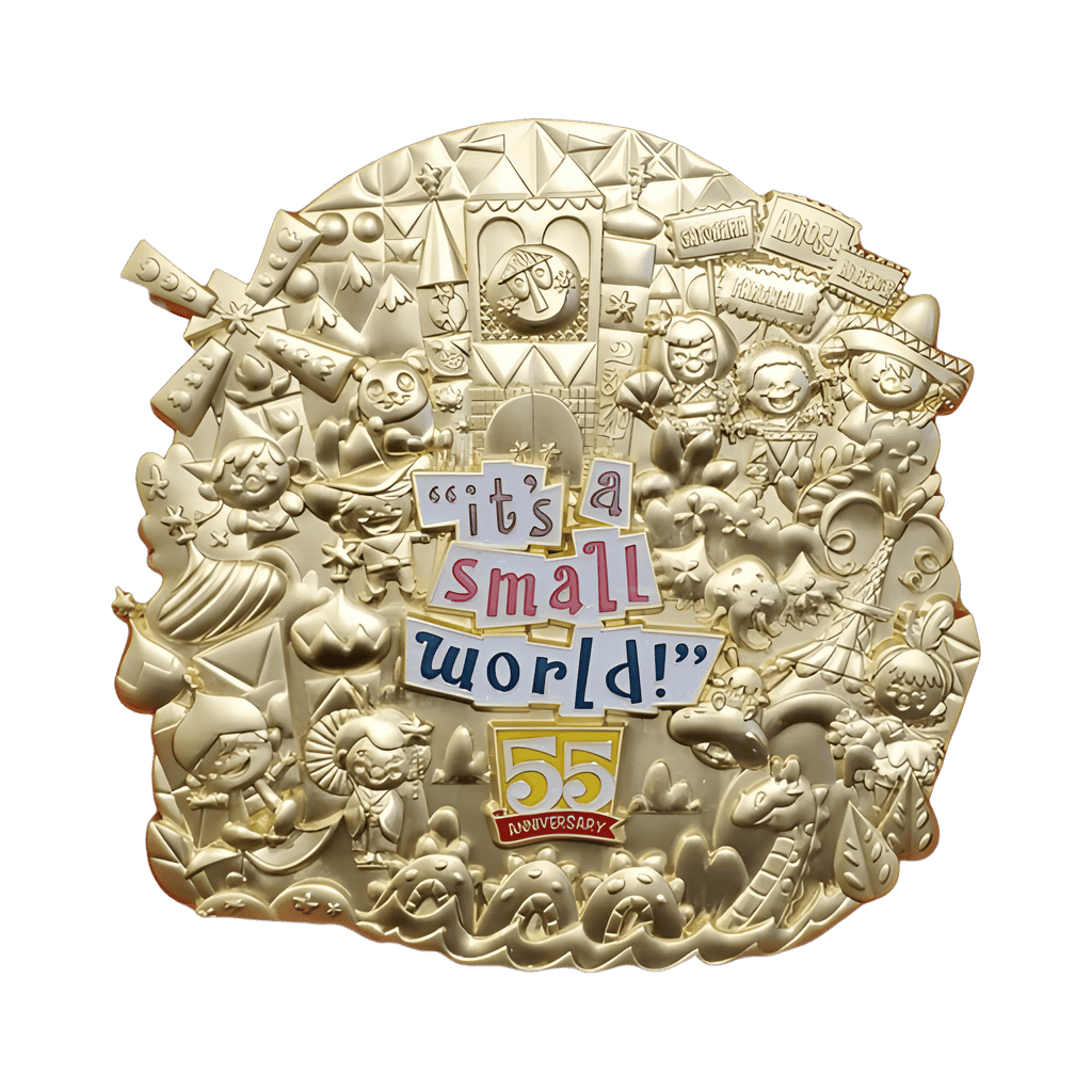 It's a Small World 55th Anniversary Super Gold Jumbo Disney pin