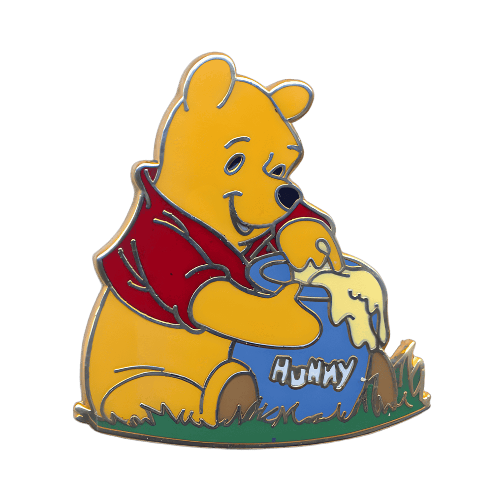 Pooh Sitting with "Hunny" Honey Pot Disney pin