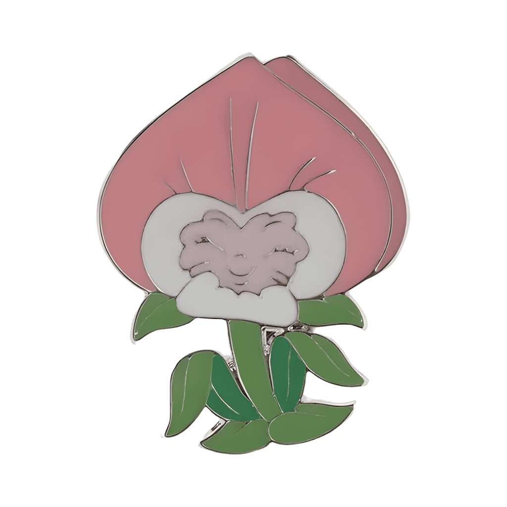 Pink White Pansy Disney pin