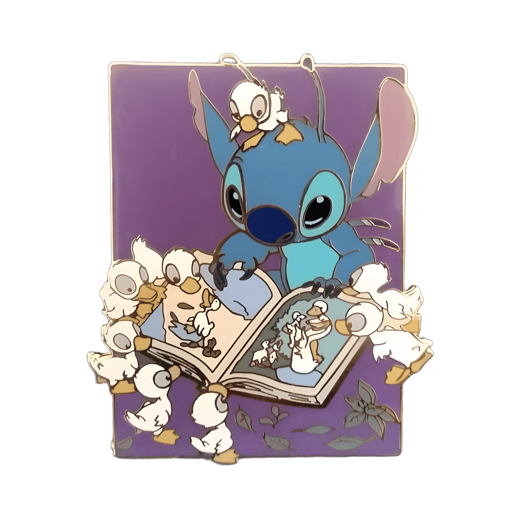 Stitch Reading The Ugly Duckling Disney pin