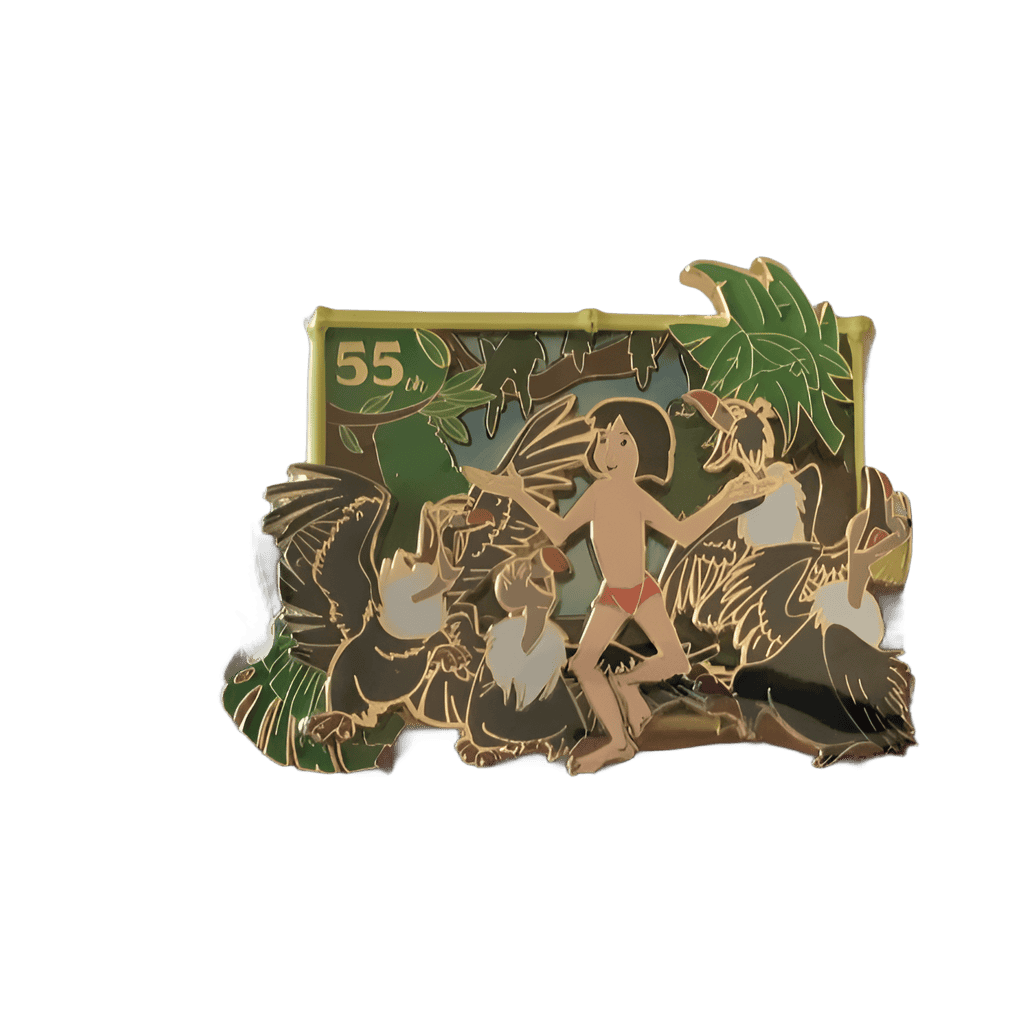 Mowgli Dances with Vultures Disney pin