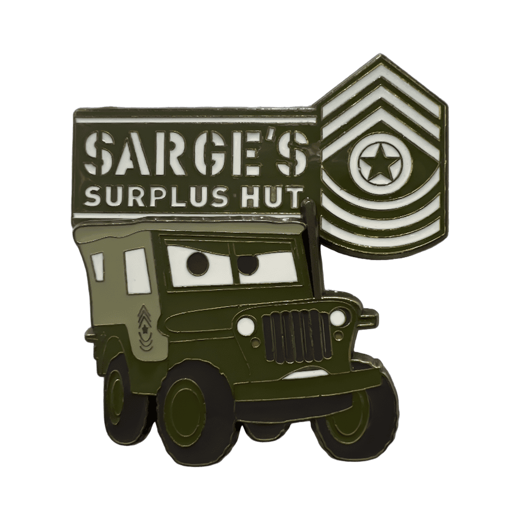 Sarge’s Surplus Hut Disney pin