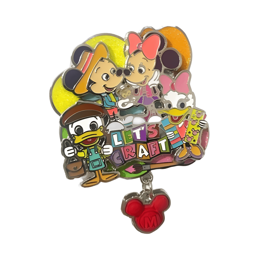 Dangle with 4 Friends - Mickey Minnie Donald and Daisy Disney pin