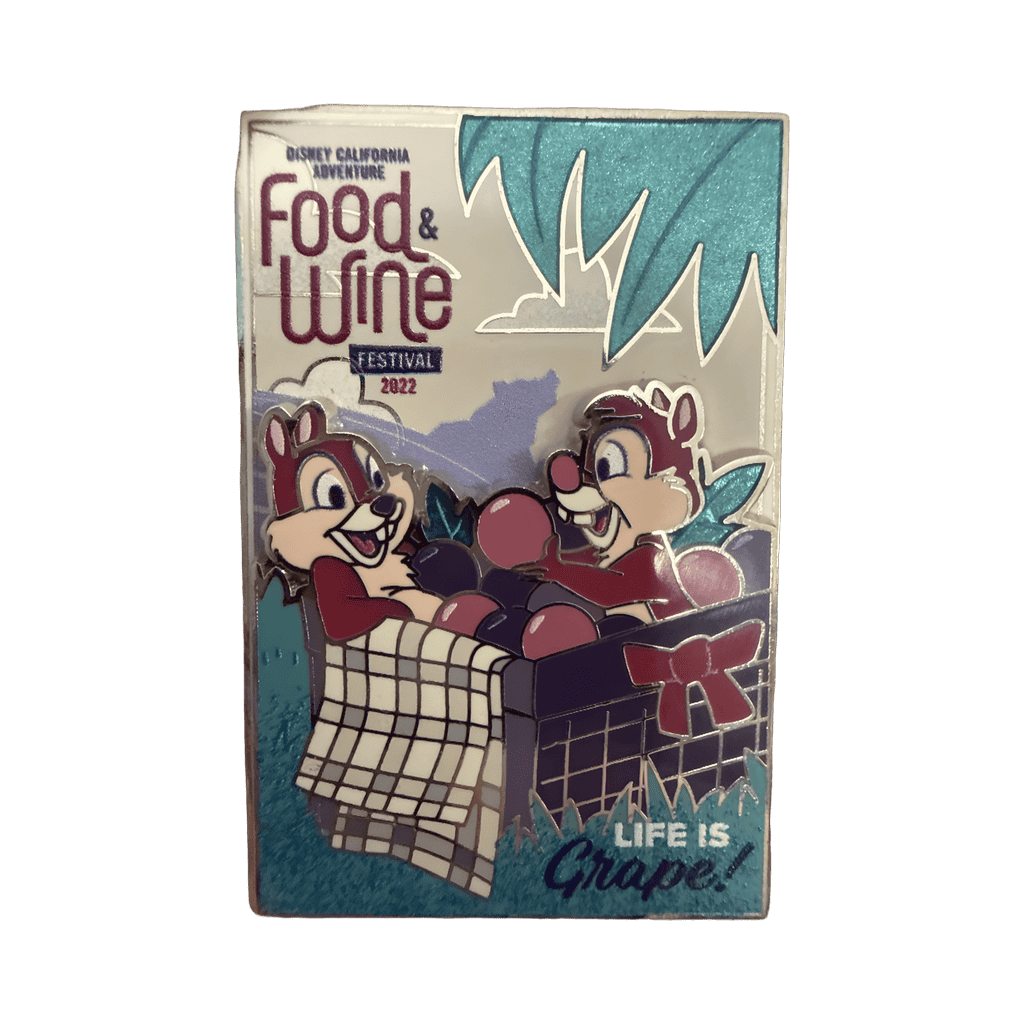 Chip n Dale in a Picnic Basket with Grapes Disney pin