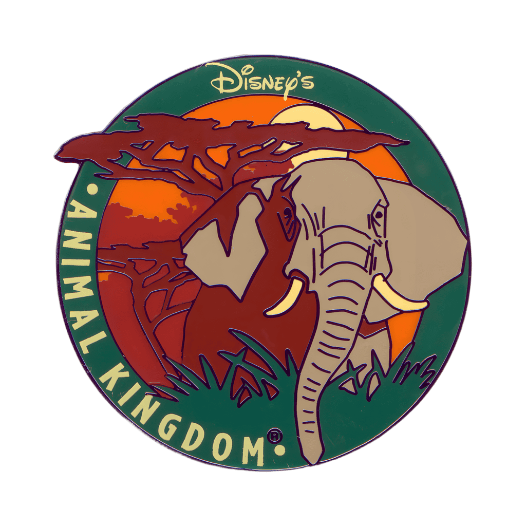 Elephant at Sunset Disney pin