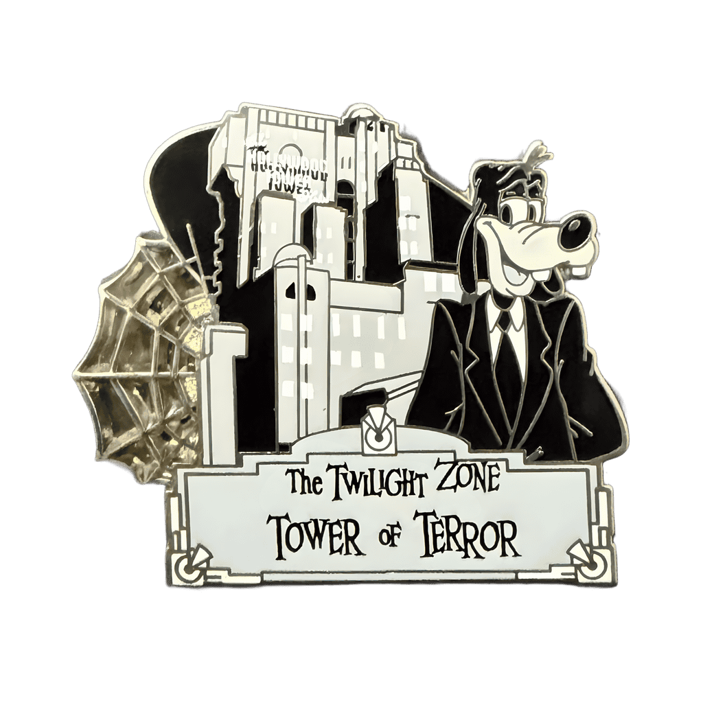 Tower of Terror (Grayscale Version) - Goofy as Rod Serling Disney pin