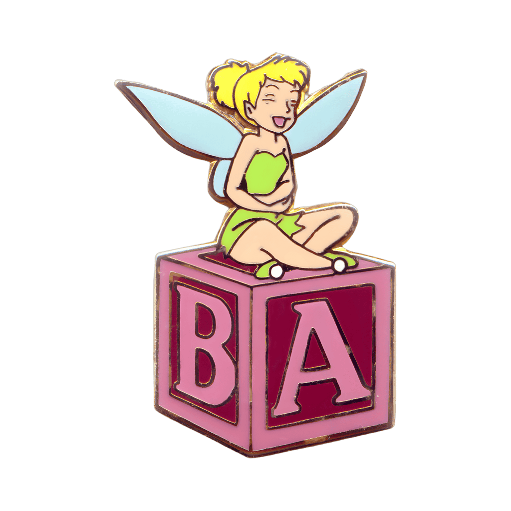 Tinker Bell Sitting on a Toy Block Disney pin