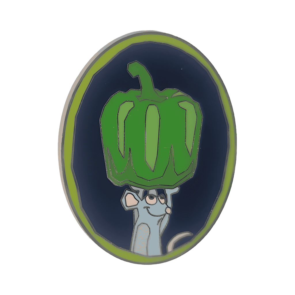 Remy with Green Bell Pepper Disney pin