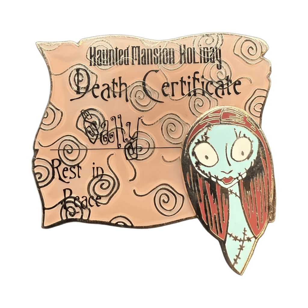Sally Death Certificate Disney pin