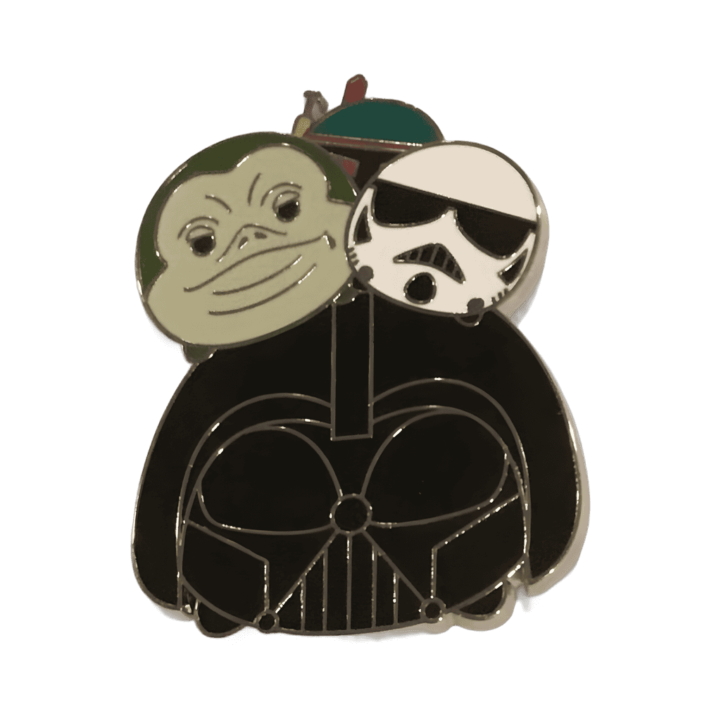 Darth Vardar, Jabba the Hutt, Stormtrooper, Boba Fett Disney pin