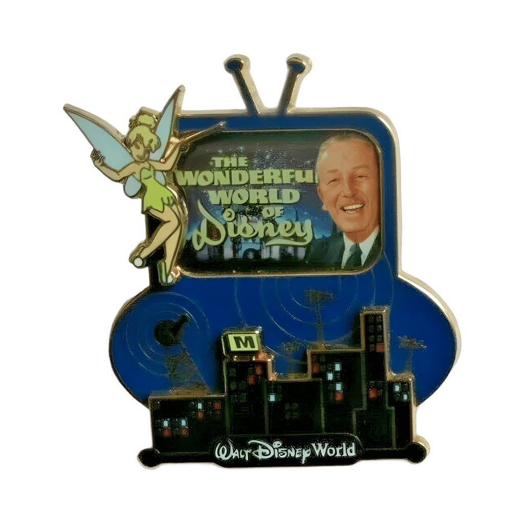 Walt Disney and Tinker Bell - The Wonderful World of Disney - Television Disney pin