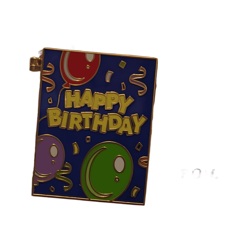 Red Balloons Hinged Card — From Your Pals! Donald Duck, Goofy & Mickey Mouse Disney pin