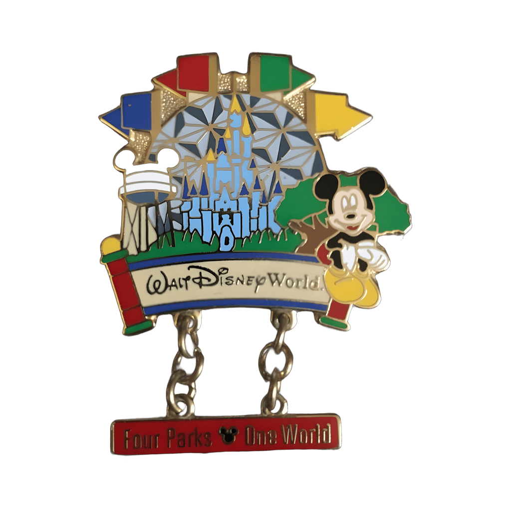 Walt Disney World four parks one world Disney pin