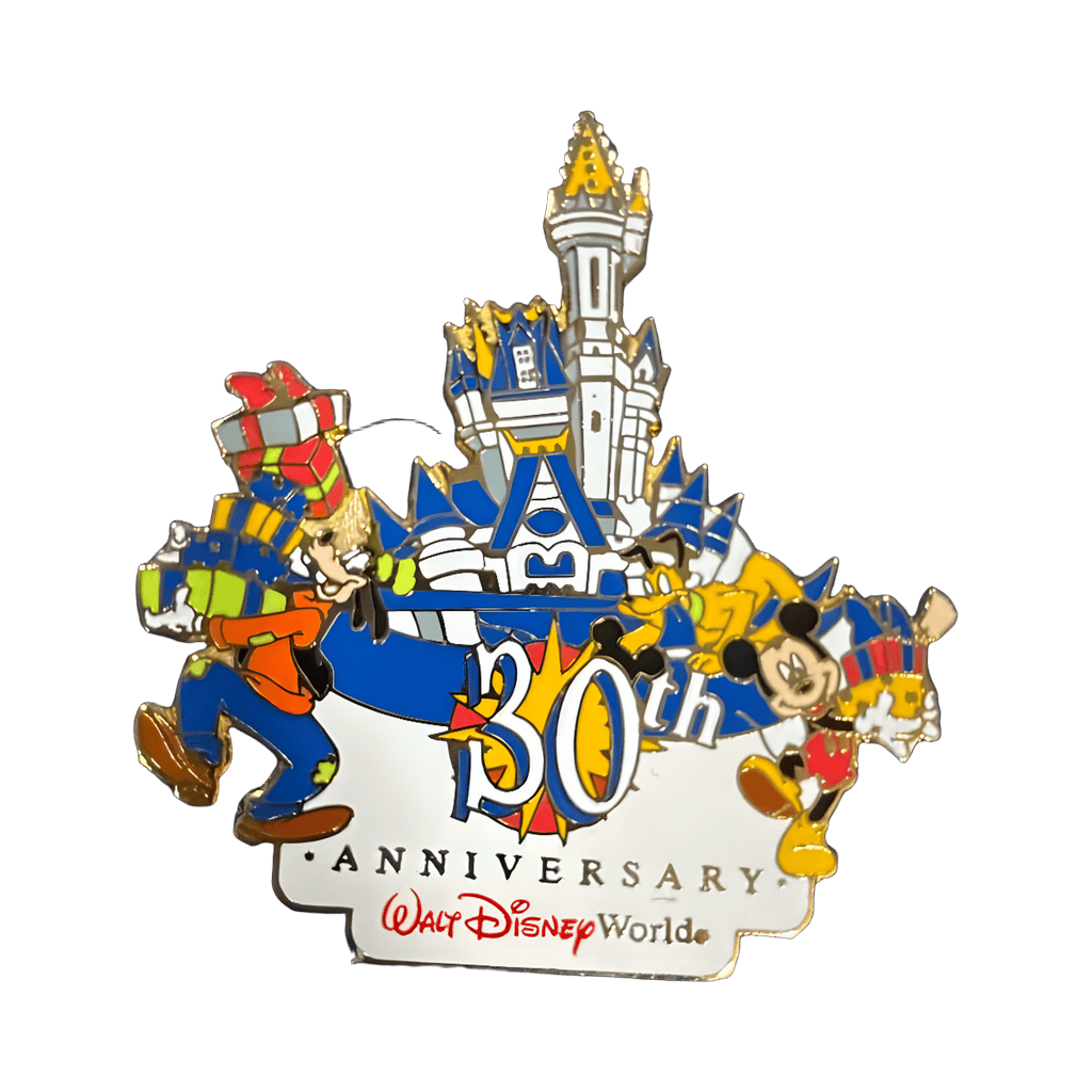 Mickey and Goofy in Front of the Castle With Gifts Disney pin