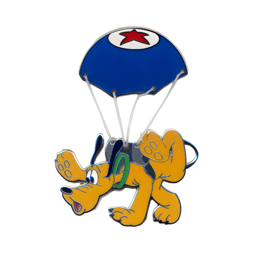Pluto with a Parachute Disney pin