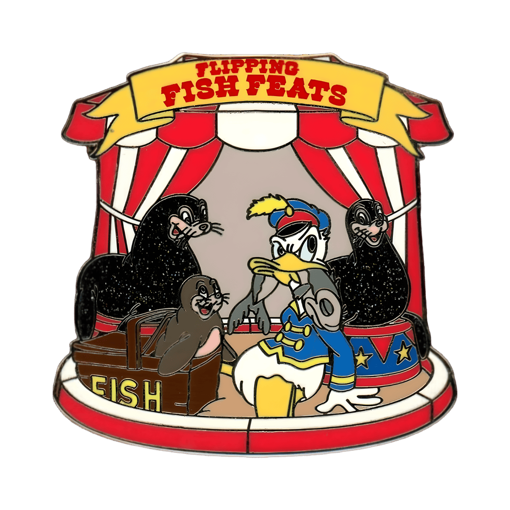 Act 5: Flipping Fish Feats — Donald and Seals Disney pin
