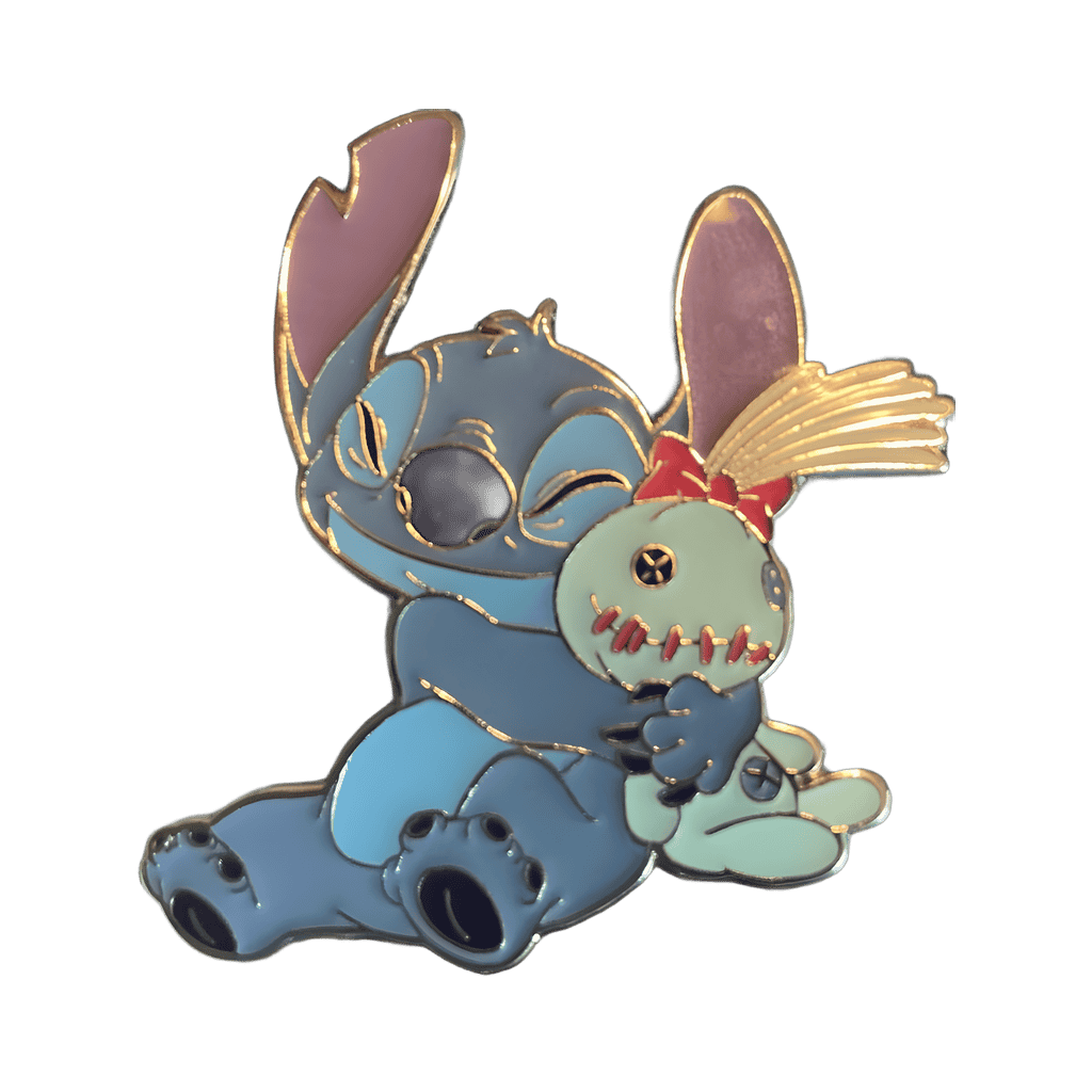 Stitch Hugging Scrump Disney pin