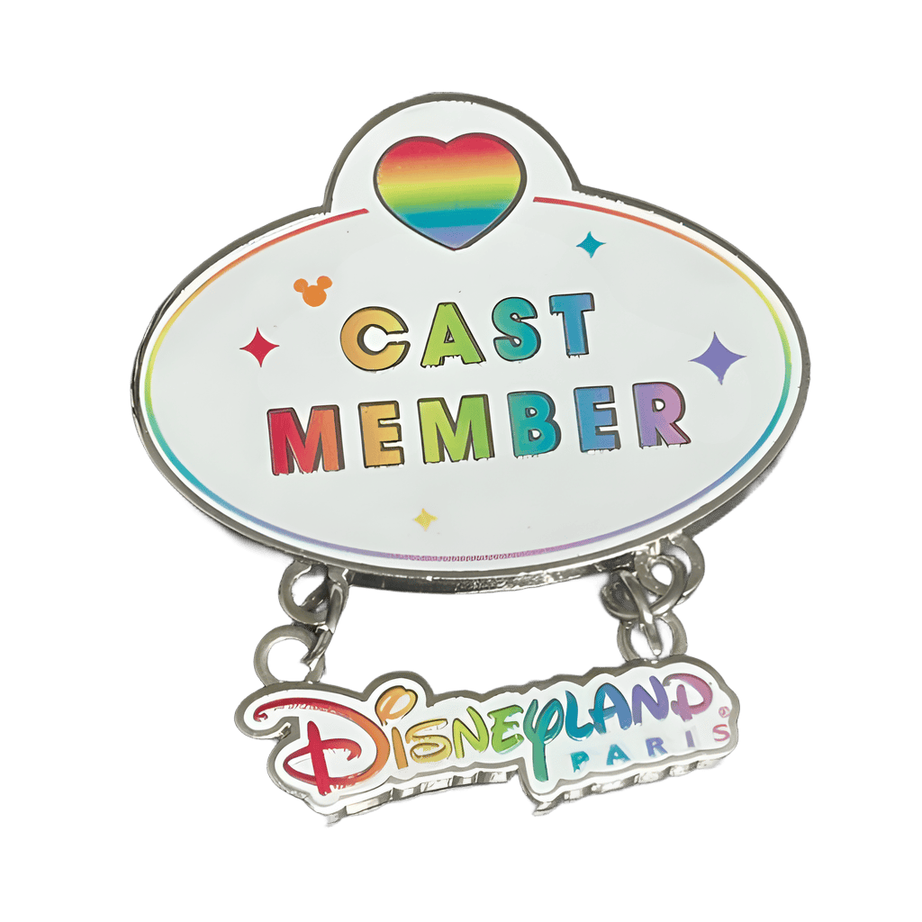 Cast member Pride: name tag dangle Disney pin