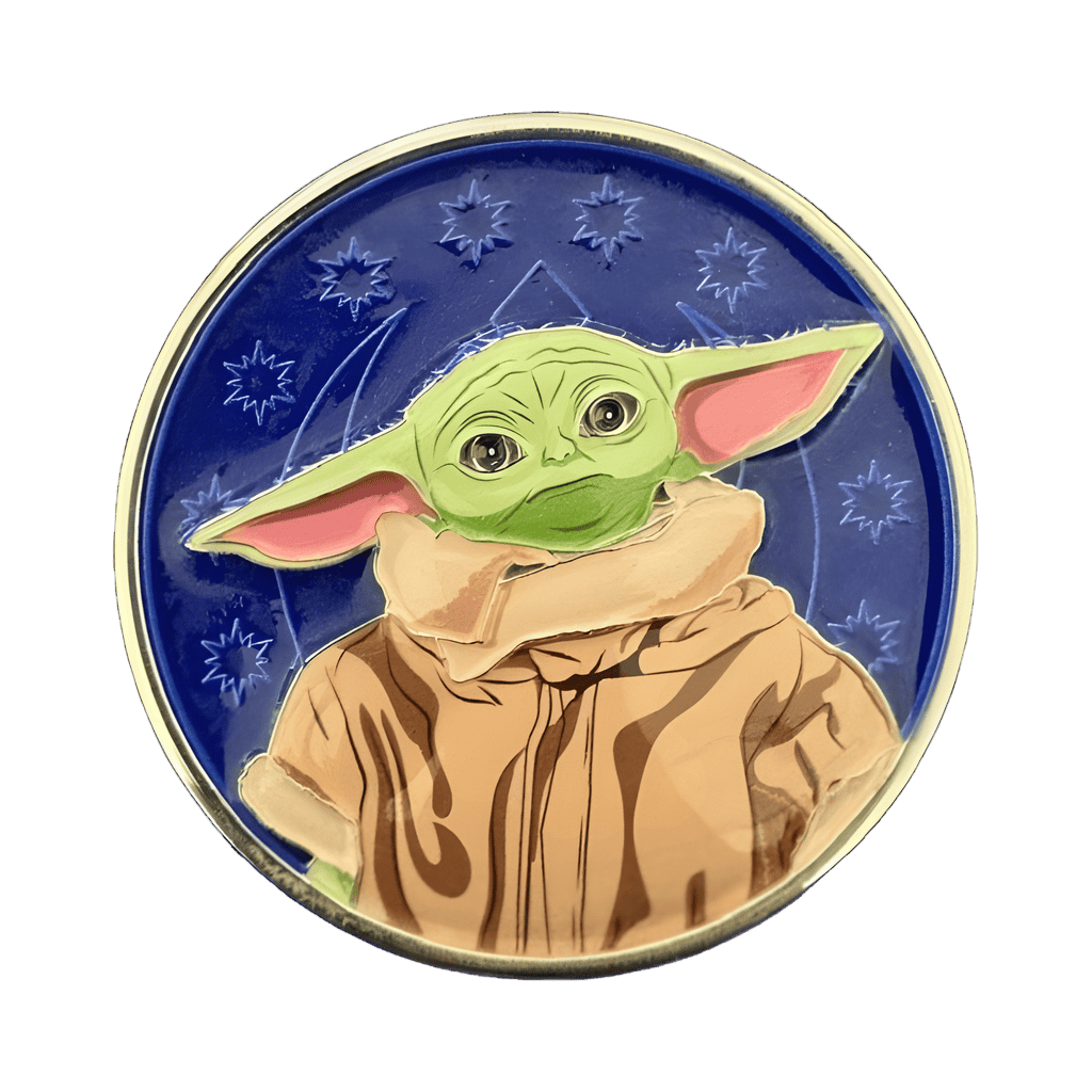 Grogu on Blue Rebel Starbird Disney pin