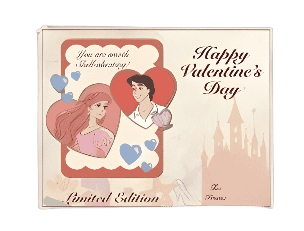 V-Day Card - Ariel & Eric Disney pin