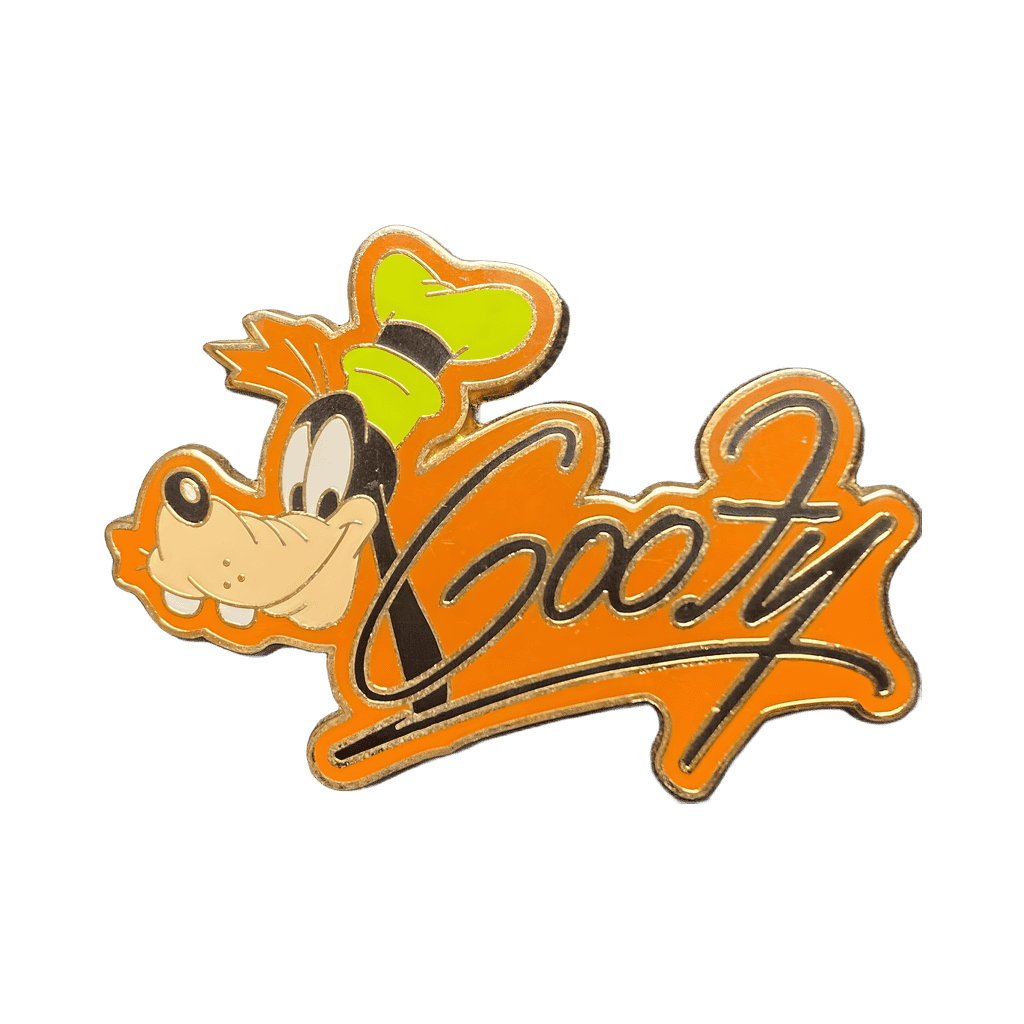 Goofy autograph Disney pin