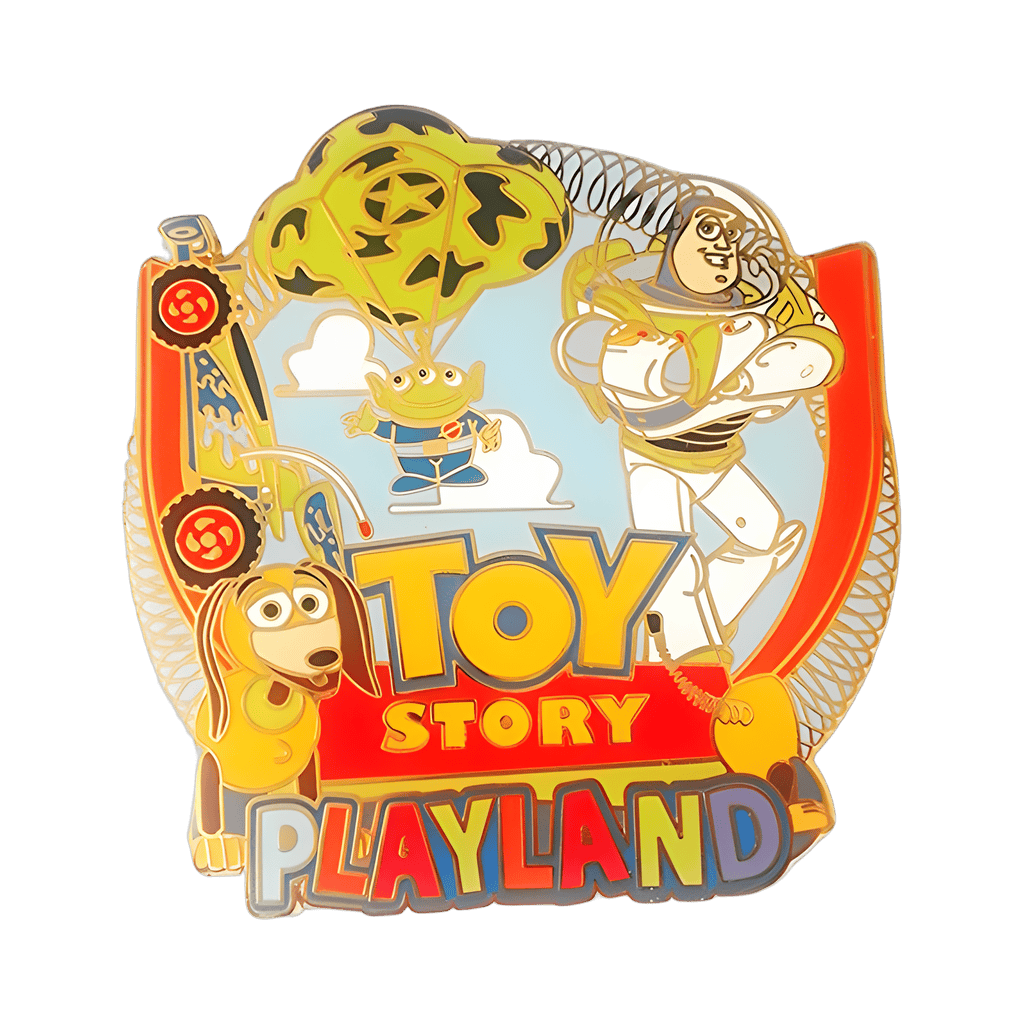 Buzz, Slinky and Little Green Man at Toy story playland Disney pin