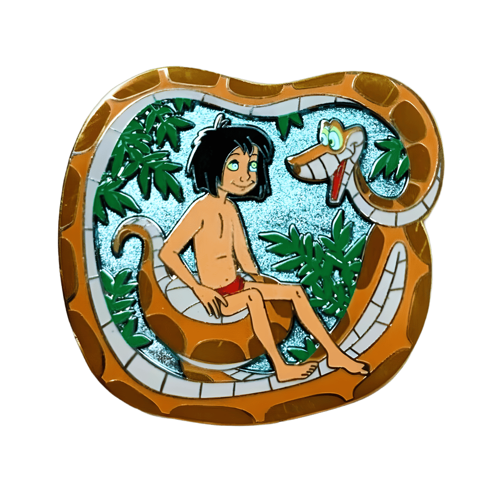 Mowgli and Kaa Disney pin