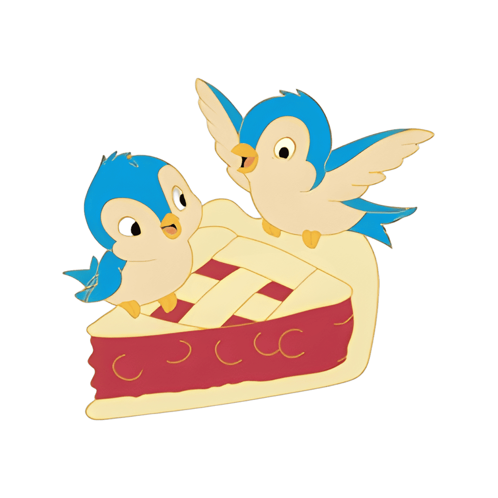 Bluebirds on Gooseberry Pie Disney pin