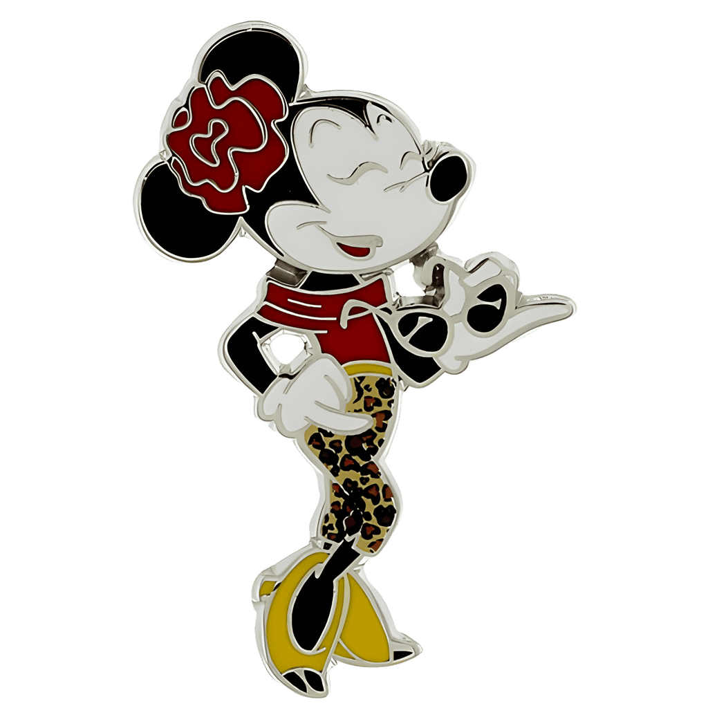 Minnie in Red Jumpsuit with Yellow Sunglasses and Flower Disney pin