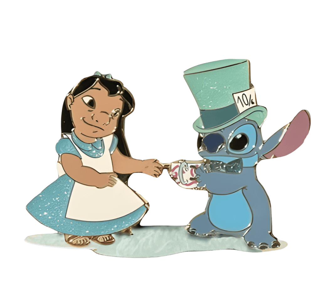 Lilo & Stitch as Alice & Mad Hatter Disney pin