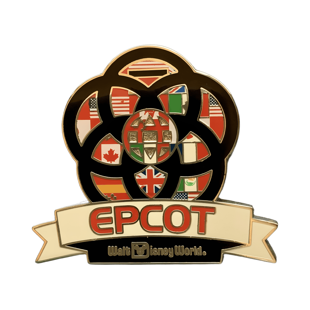 Epcot Center Flags In Epcot Logo Disney pin